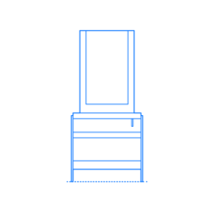 Furniture Makeup Vanity Dressing Table Askern Vanity Set Mirror Outline Svg Vector, Free Vectors File